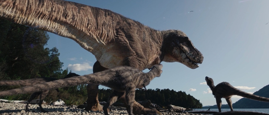 Film backdrop for T.Rex 3D